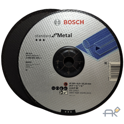 Круг обдирочный 230х6x22.2 мм для металла Standart BOSCH (2608603184)